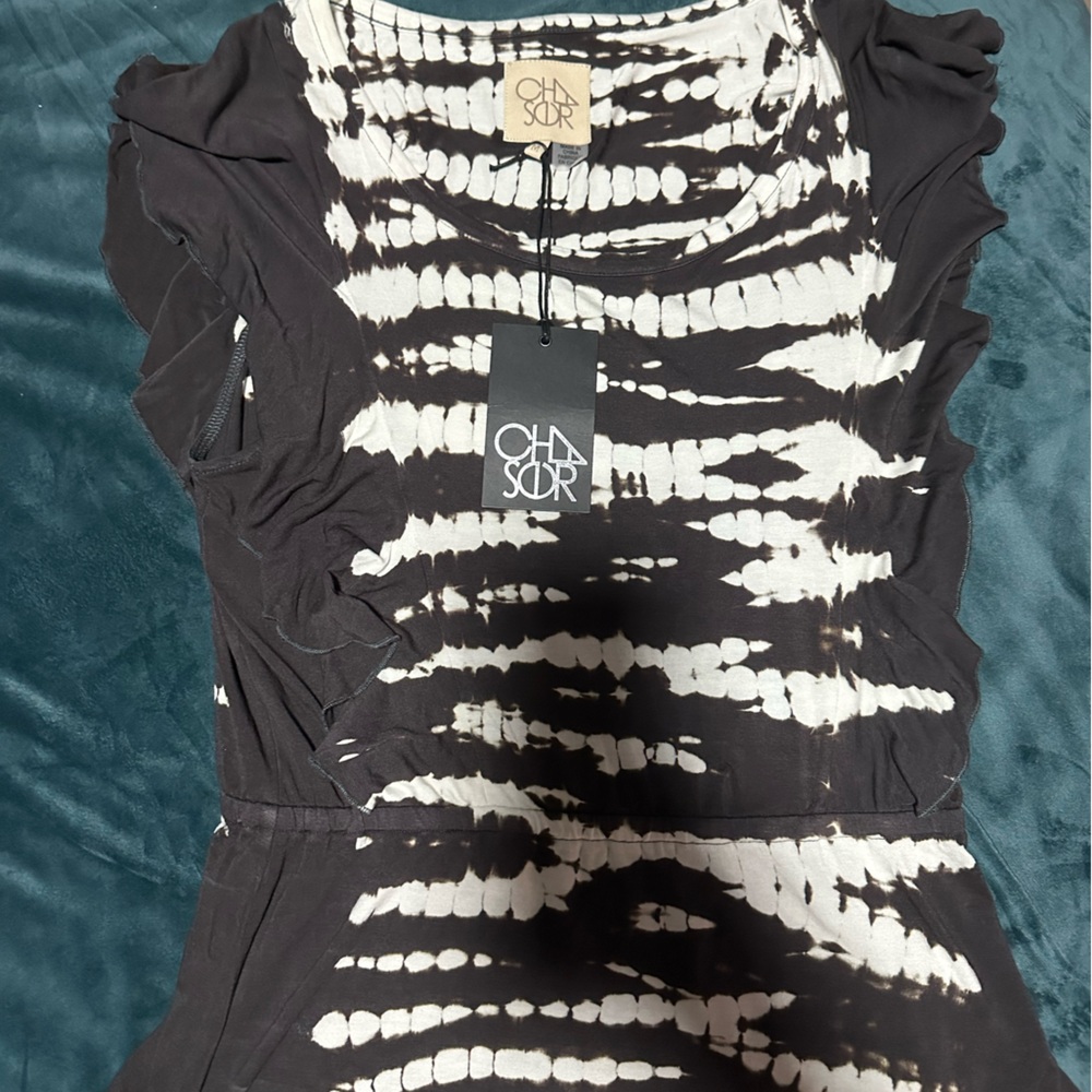 Chaser Monochrome Tie-Dye Blouse